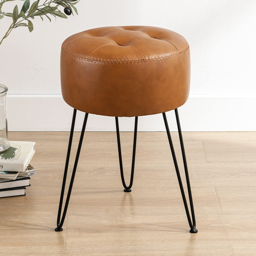 Lue Bona Faux Leather Vanity Stool Chair For Makeup Room