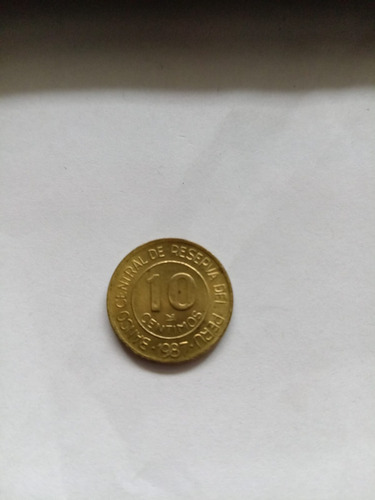Vendo Moneda De 10 De Centimos De 1987 Peru