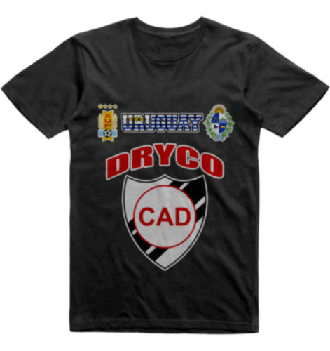 Remera Infantil Negra Uruguay Club Dryco