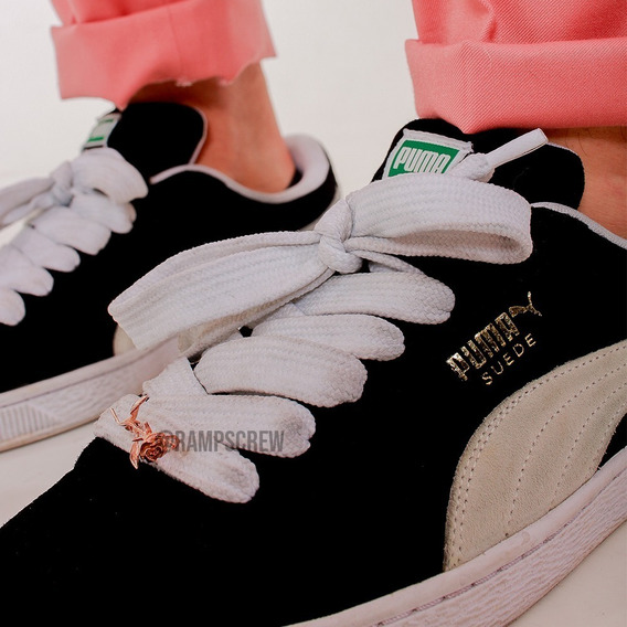 puma suede cadarço grosso