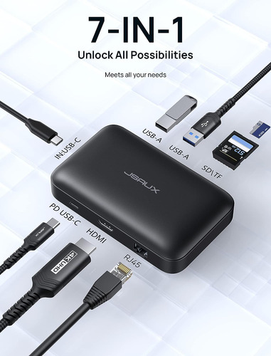 Estación De Acoplamiento, Jsaux Omniasis 7-in-1 Usb C Hub Co