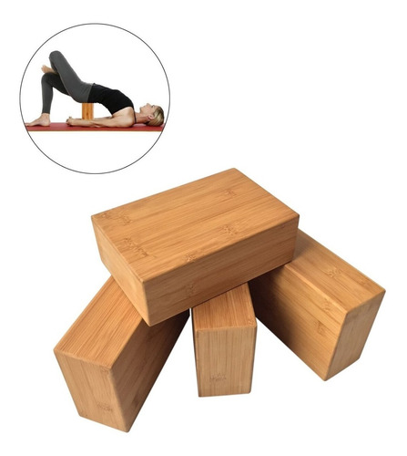 Ladrillo Yoga 100% Hecho De Bambú Natural Importado