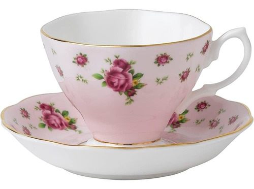 Royal Albert New Country Roses Pink Teacup & Saucer Set