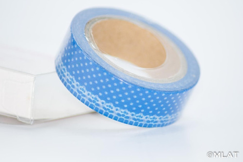 Washi Tape Individual Modelo Pintitas Azules