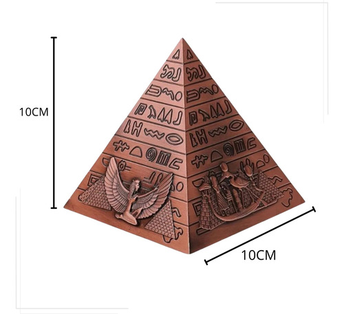 Pirâmide Egito De Metal Queops Orgonite Quefren Miquerinos
