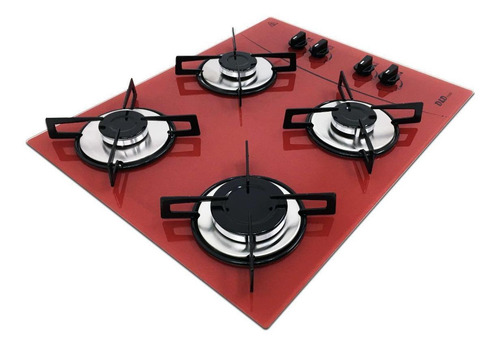 Fogão Cooktop D&d 4 Bocas Vermelho A Gás
