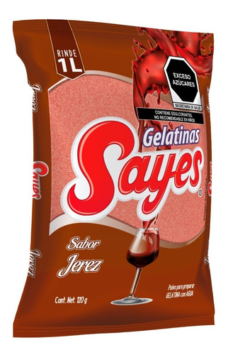 Imagen 3 de 4 de Gelatina Sayes De Agua Sabor Jerez 25 Piezas 120gr
