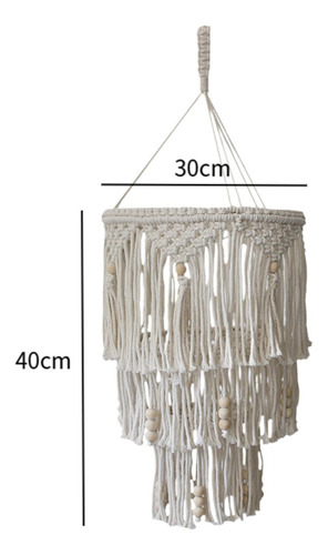 Pantalla De Lámpara Bohemia De Macramé Nórdico,