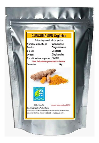 Cúrcuma 1kg  En Polvo Orgánica Importación