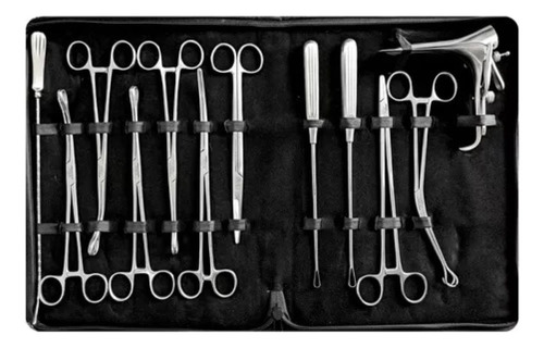 Set Instrumental De Revisión Uterina 12pz Hergom