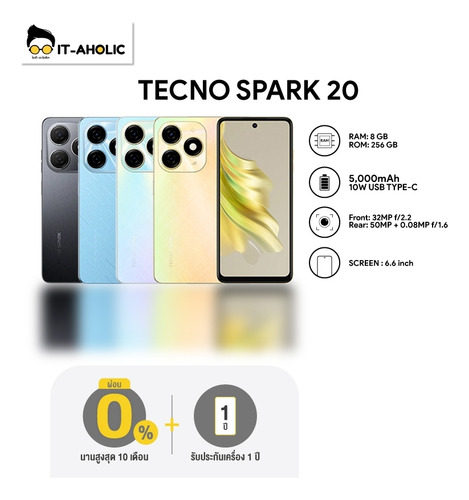 Tecno Spark 20, 256gb,16gb Ram,50-32mpx,impecable, Garantía! (Usado)
