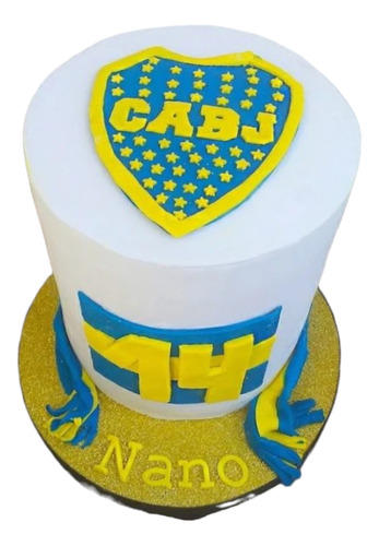 Torta Boca Fútbol Cumpleaños  Eventos Pasta Azúcar Buttercre