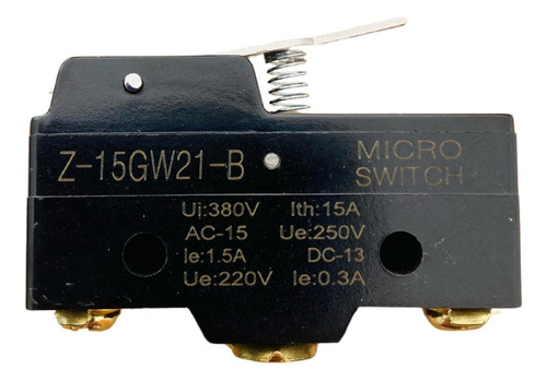 Interruptor Chave Kw-15gw21-b Micro Switch Com Haste Curta
