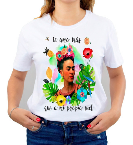 Polera 100% Algodón Feminista Frida Frases 8 De Marzo C17