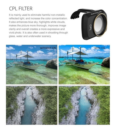 Filtros Drone Nd Cpl Lente Polarizado Dji Mavic Mini 1 Y 2