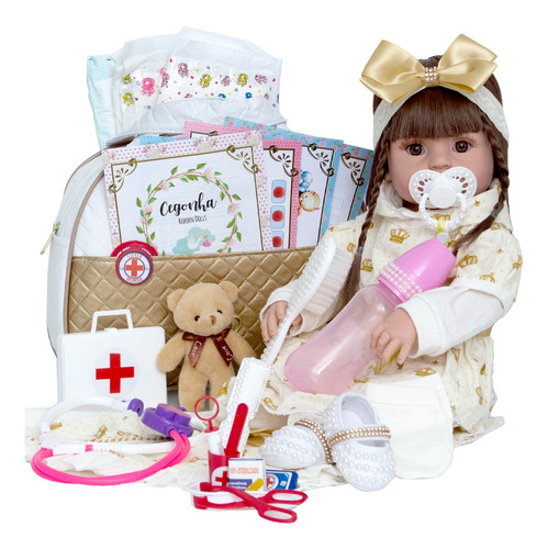 Bebê Boneca Reborn Recem Nascida Pode Dar Banho