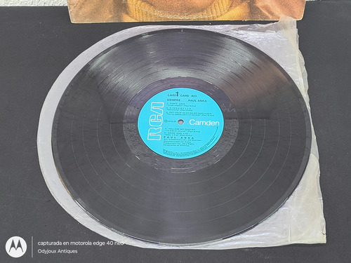 Disco Lp Vinilo Paul Anka - Siempre Amor Infantil Rca 1972 Estándar (Usado)