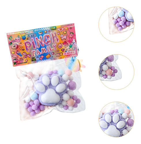 Juguete Suave Con Forma De Pata, Relleno Para Bolsa Violeta