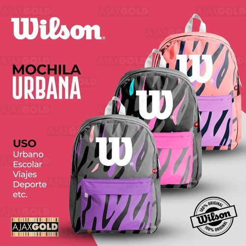 Imagen 6 de 9 de Mochila Wilson Mujer Urbana Deportes Gym Porta Notebook