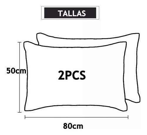 2pcs Funda De Almohadas Impermeable Protector - Estándar Color Blanco