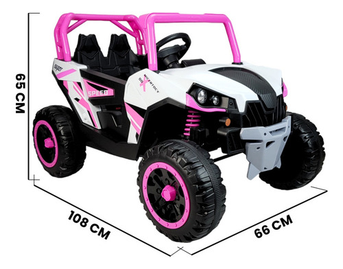 Montable Electrico Para Niños Coche A Control Remoto Luz 12v Color Rosa