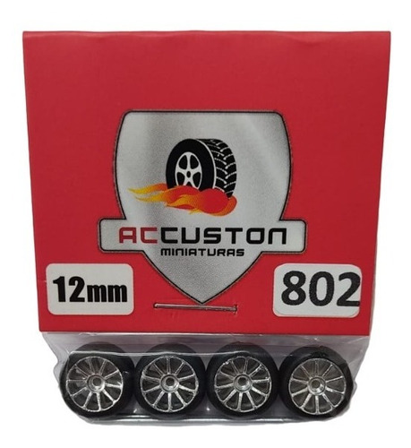 Rodas P/ Customização Ac Custon 802 - 12mm Perfil Baixo 1/64