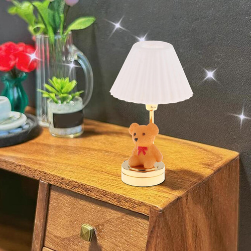 2 Lámpara De Mesa Para Casa De Muñecas A Escala 1:12,