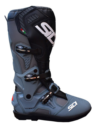 Bota Sidi Atojo Preto Cinza Cross Motocross Trilha off road