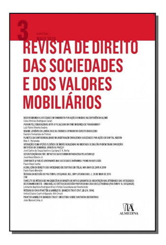 Libro Rev De Direito Soc Val Mobiliarios N 03 01ed 16 De Fra