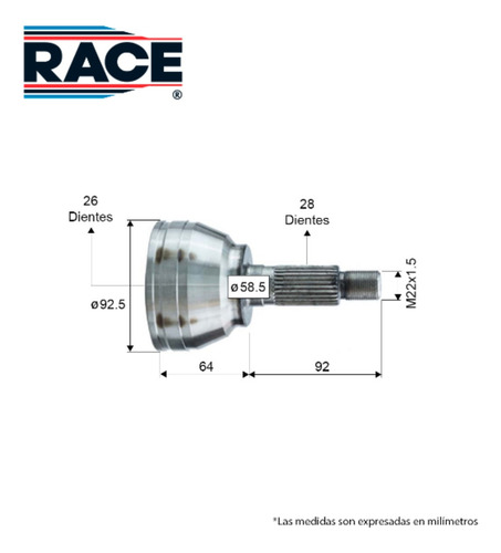 Espiga Lado Rueda Para Mazda 3 Mazdaspeed 2008 2.3 L Race