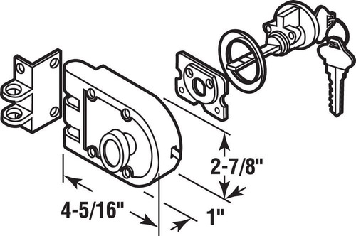Chave de bloqueio U 9970 da Prime-line Products, U 9970