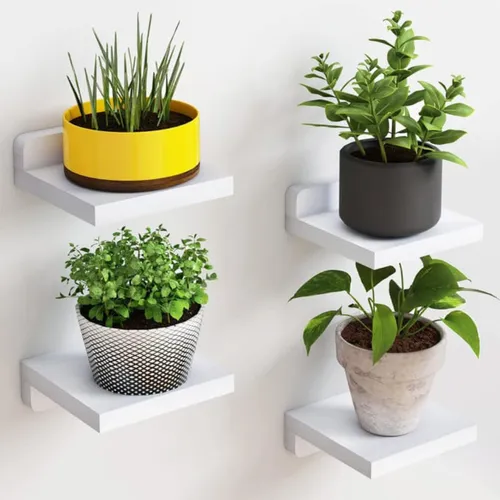 Menor preço em Kit 4 Suporte Decorativo Vaso De Planta Condimento Mdf 15cm