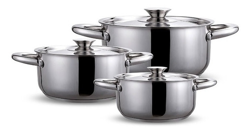 Batería De Cocina De 6 Piezas Acero Inox 420-6ss Wens