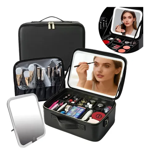 Maleta Big Organizadora Maquiagem Profission Necessaire Led