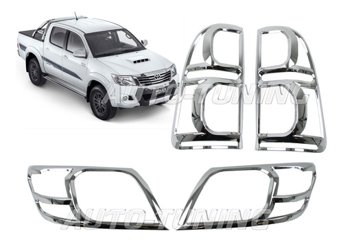 Mascaras Faro Toyota Hilux 2012 A 2015 Precio X Por Kit De 4