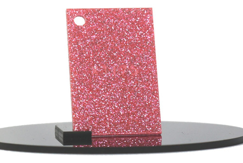Lamina De Acrilico Glitter Rosa Xt175 De 60x60cm En 3mm