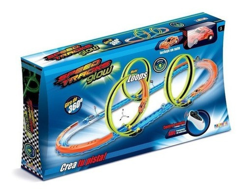 Speed Tracks Glow Pista Luminosa Con Auto Radio Control 9009 Color Multicolor