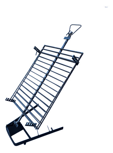 Asador Estaca Libro Hierro Emparrillado 70 X 50 Con Base