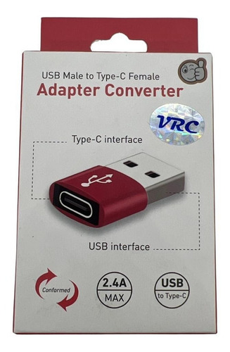 Imagen 2 de 3 de Adaptador Usb Macho A Tipo-c Hermbra