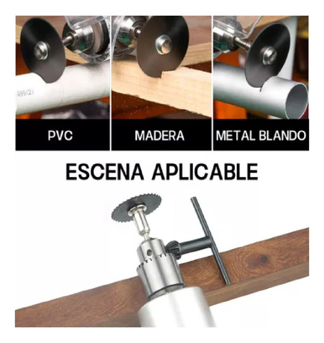 Set 6 En 1 Mandril Sierra Circular Hss Dremel 22-50mm