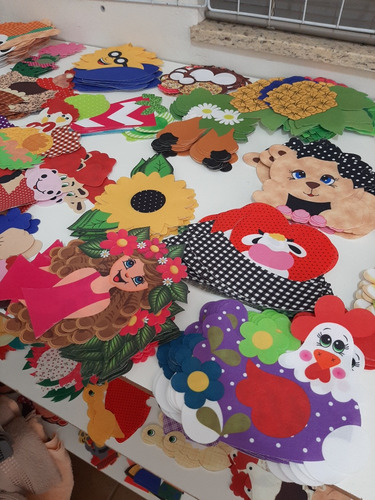 Apliques Para Bordar Pano De Prato Patchwork Artesã 48 Peças
