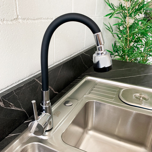 Cuba Dupla Pro Inox E Torneira Sweet Cromada C/ Lixeira