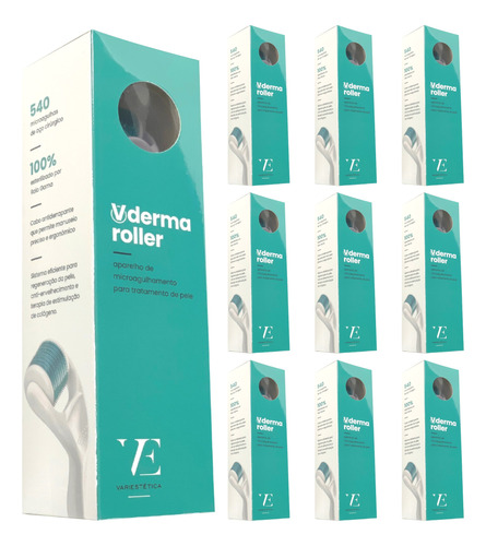 Derma Roller 540 Agulhas - Varifest - Kit C/ 10 Unid