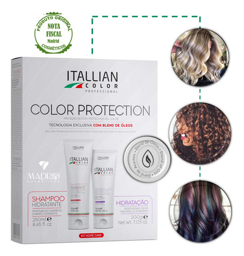 Kit Shampoo E Máscara Proteção Da Cor Itallian Color