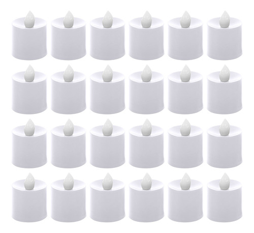 Paquete De 24 Velas De Té De Color Naranja N Night Light Par