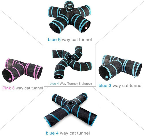 Cat Tunnel 4 Way Pet Play Tunnel TĂșnel Plegable Juguete Para