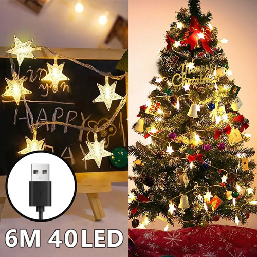 Luces De La Estrella Cuerda Usb Carga Luz Tira Decorativa