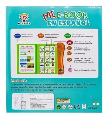 Libro Interactivo Mi E-book En Español Para Aprender A Leer