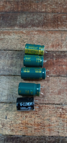 Set De 5 Capacitores 1000uf 10v (Usado)
