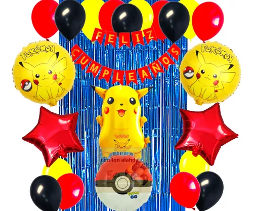 Combo Globos De Cumpleaños Pokemon Kit Completo N°2